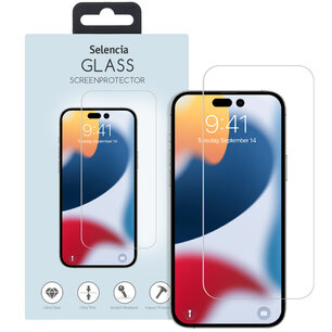 Selencia - Tempered Glass Screenprotector voor Apple iPhone 14 Pro Max - Transparent