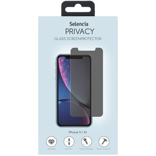 Selencia - Tempered Glass Privacy Screenprotector voor Apple iPhone 12 (Pro) / 11 /Xr - Transparent
