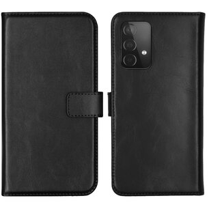 Selencia - Genuine Leather Bookcase voor Samsung Galaxy A52(s) (5G/4G) - Black