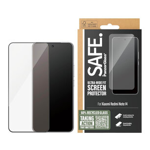 SAFE by PanzerGlass - Ultra-Wide Fit Screenprotector incl. applicator voor Xiaomi Redmi Note 14 (4G) - Transparent