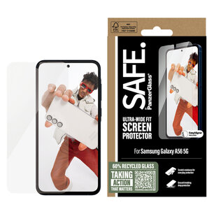SAFE by PanzerGlass - Ultra-Wide Fit Screenprotector incl. applicator voor Samsung Galaxy A56 - Transparent
