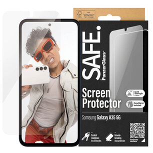 SAFE by PanzerGlass - Ultra-Wide Fit Screenprotector incl. applicator voor Samsung Galaxy A35 - Transparent