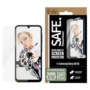SAFE by PanzerGlass - Ultra-Wide Fit Screenprotector incl. applicator voor Samsung Galaxy A26 - Transparent