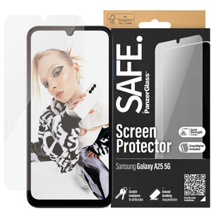 SAFE by PanzerGlass - Ultra-Wide Fit Screenprotector incl. applicator voor Samsung Galaxy A25 (5G) - Transparent
