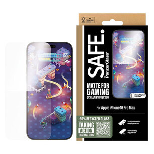 SAFE by PanzerGlass - Gaming Screenprotector Ultra Wide Fit met applicator for Apple iPhone 16 Pro Max - Transparent