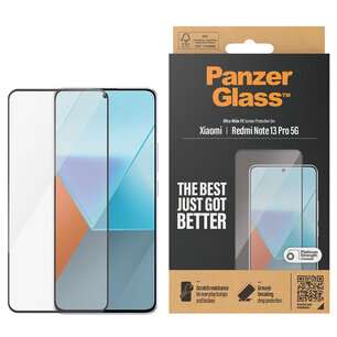 PanzerGlass - Ultra-Wide Fit Anti-Bacterial Screenprotector voor Xiaomi Redmi Note 13 Pro (5G) / POCO X6 - Transparent