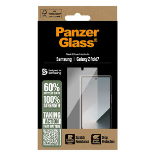 PanzerGlass - Ultra-Wide Fit Anti-Bacterial Screenprotector voor Samsung Galaxy Z Fold 7 - Transparent