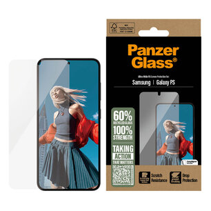 PanzerGlass - Ultra-Wide Fit Anti-Bacterial Screenprotector voor Samsung Galaxy S25 Edge - Transparent