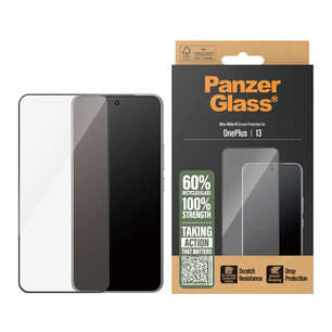 PanzerGlass - Ultra-Wide Fit Anti-Bacterial Screenprotector voor OnePlus 13 - Transparent