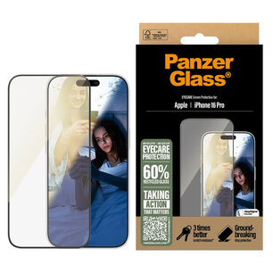 PanzerGlass - EyeScreenprotector Ultra Wide Fit met applicator voor Apple iPhone 16 Pro - Transparent