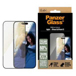PanzerGlass - EyeScreenprotector Ultra Wide Fit met applicator voor Apple iPhone 16 - Transparent
