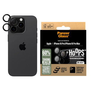 PanzerGlass - Camera Protector Hoops Optic Rings pour Apple iPhone 16 Pro / 16 Pro Max - Black PanzerGlass - Camera Protector Hoops Optic Rings pour Apple iPhone 16 Pro / 16 Pro Max - Black