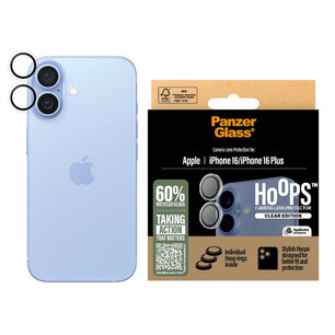 PanzerGlass - Camera Protector Hoops Optic Rings pour Apple iPhone 16 / 16 Plus - Transparent PanzerGlass - Camera Protector Hoops Optic Rings pour Apple iPhone 16 / 16 Plus - Transparent