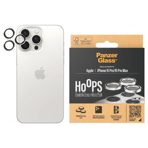 PanzerGlass - Camera Protector Hoops Optic Rings pour Apple iPhone 15 Pro / 15 Pro Max - White Metal PanzerGlass - Camera Protector Hoops Optic Rings pour Apple iPhone 15 Pro / 15 Pro Max - White Metal