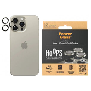 PanzerGlass - Camera Protector Hoops Optic Rings pour Apple iPhone 15 Pro / 15 Pro Max - Natural Metal PanzerGlass - Camera Protector Hoops Optic Rings pour Apple iPhone 15 Pro / 15 Pro Max - Natural Metal