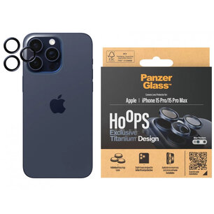 PanzerGlass - Camera Protector Hoops Optic Rings pour Apple iPhone 15 Pro / 15 Pro Max - Blue Titanium PanzerGlass - Camera Protector Hoops Optic Rings pour Apple iPhone 15 Pro / 15 Pro Max - Blue Titanium