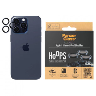 PanzerGlass - Camera Protector Hoops Optic Rings pour Apple iPhone 15 Pro / 15 Pro Max - Blue Metal PanzerGlass - Camera Protector Hoops Optic Rings pour Apple iPhone 15 Pro / 15 Pro Max - Blue Metal