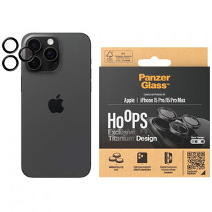 PanzerGlass - Camera Protector Hoops Optic Rings pour Apple iPhone 15 Pro / 15 Pro Max - Black Titanium PanzerGlass - Camera Protector Hoops Optic Rings pour Apple iPhone 15 Pro / 15 Pro Max - Black Titanium