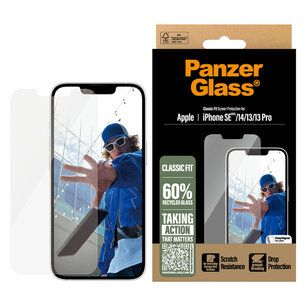 PanzerGlass - Anti-Bacterial Screenprotector voor Apple iPhone 16e - Transparent
