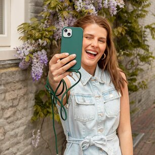 imoshion - Siliconen hoesje avec koord pour Samsung Galaxy S25 FE - Dark Green