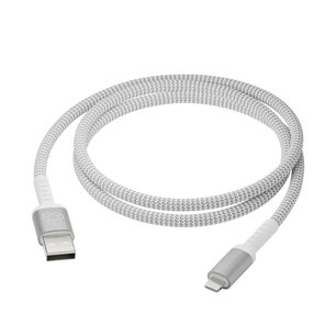 dbramante1928 - re-charge - Braided oplaadkabel - USB-A naar Lightning - 1,2 m - White