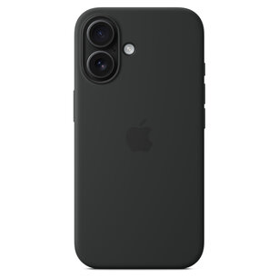 Apple - Silicone Backcover MagSafe voor Apple iPhone 16 - Black