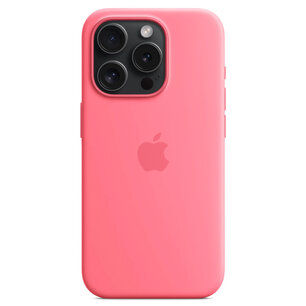 Apple - Silicone Backcover MagSafe voor Apple iPhone 15 Pro - Pink