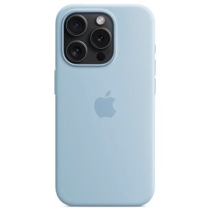 Apple - Silicone Backcover MagSafe voor Apple iPhone 15 Pro - Light Blue