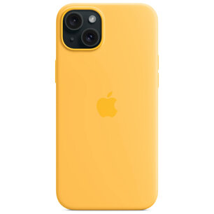 Apple - Silicone Backcover MagSafe voor Apple iPhone 15 Plus - Sunshine
