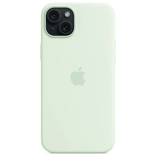 Apple - Silicone Backcover MagSafe voor Apple iPhone 15 Plus - Soft Mint