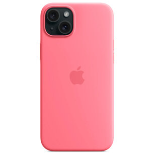 Apple - Silicone Backcover MagSafe voor Apple iPhone 15 Plus - Pink