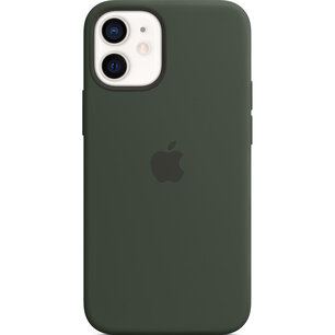 Apple - Silicone Backcover MagSafe for Apple iPhone 12 Mini - Cypress Green