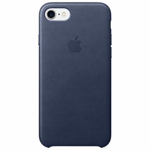 Apple - Leather Backcover for Apple iPhone SE (2022 / 2020) / 8 / 7 - Midnight Blue