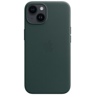 Apple - Leather Backcover MagSafe for Apple iPhone 14 - Forest Green