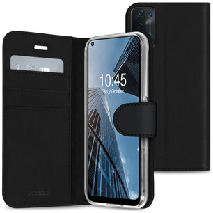 Accezz - Wallet Softcase Bookcase for OPPO A74 (5G) / A54 (5G) - Black