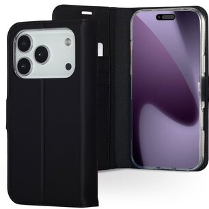 Accezz - Wallet Softcase Bookcase voor Apple iPhone 17 Pro Max - Black