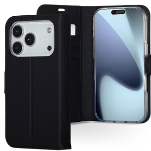 Accezz - Wallet Softcase Bookcase voor Apple iPhone 17 Pro - Black