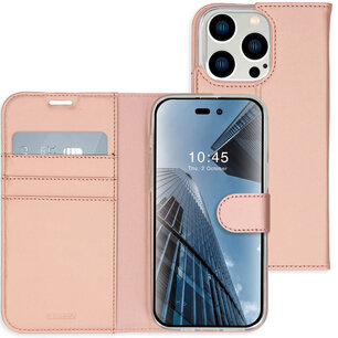 Accezz - Wallet Softcase Bookcase voor Apple iPhone 14 Pro Max - Rose Gold