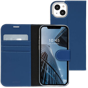 Accezz - Wallet Softcase Bookcase voor Apple iPhone 14 Plus - Dark Blue