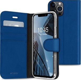 Accezz - Wallet Softcase Bookcase for Apple iPhone 13 Pro - Dark Blue
