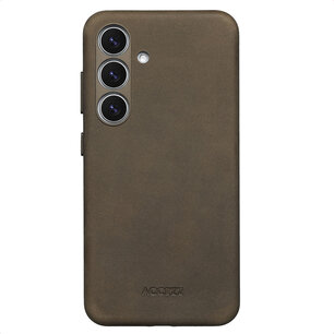 Accezz - Vintage Leather Magsafe Backcover voor Samsung Galaxy S24 / S25 - Rustic Brown