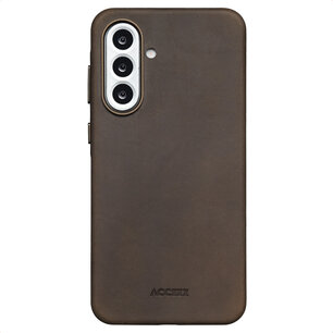 Accezz - Vintage Leather Magsafe Backcover pour Samsung Galaxy A56 - Rustic Brown
