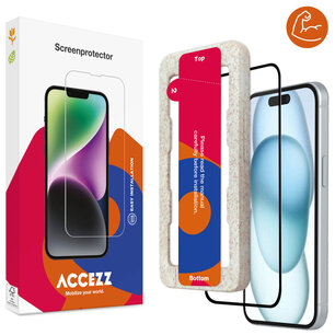 Accezz - Triple Strong Full Cover Glas Screenprotector met applicator pour Apple iPhone 14 Pro Max / 15 Plus / 16 Plus - Transparent