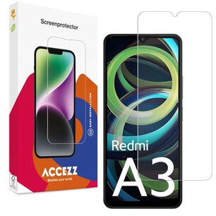 Accezz - Tempered Glass Screenprotector pour Xiaomi Redmi A3 - Transparent