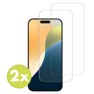 Accezz - Tempered Glass Screenprotector 2-pack pour Apple iPhone 16 / 16 Pro / 17 / 17 Pro - Transparent