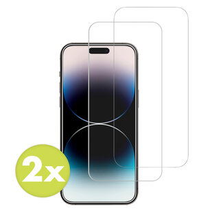 Accezz - Tempered Glass Screenprotector 2-pack pour Apple iPhone 15 Plus / 15 Pro Max / 16 Plus - Transparent