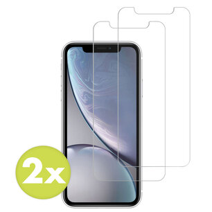 Accezz - Tempered Glass Screenprotector 2-pack pour Apple iPhone 12 (Pro) / 11 / XR - Transparent