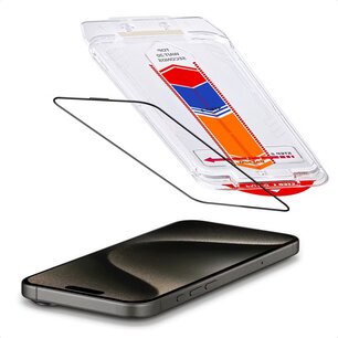 Accezz - Tempered Glass Screenprotector + Applicator pour Apple iPhone 15 Pro - Transparent