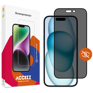 Accezz - Tempered Glass Privacy Screenprotector pour Apple iPhone 14 Pro Max / 15 Plus / 16 Plus - Transparent Accezz - Tempered Glass Privacy Screenprotector pour Apple iPhone 14 Pro Max / 15 Plus / 16 Plus - Transparent