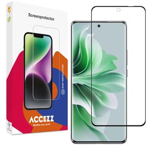 Accezz - Tempered Glass Full Cover Screenprotector pour OPPO Reno 11 - Transparent Accezz - Tempered Glass Full Cover Screenprotector pour OPPO Reno 11 - Transparent